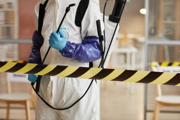 Professional Biohazard Cleanup technician working in Forestdale, MA